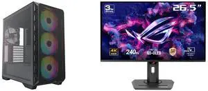 Montech AIR 903 MAX, E-ATX Mid Tower Case, High Airflow, 3x 140mm ARGB PWM & 1x 140mm PWM Fans Pre-installed, Tempered Glass Side Panel, Mesh Front, TYPE-C, Support 4090 GPUs, Black ASUS ROG Strix 27" 4K QD-OLED Gaming Monitor (XG27UCDMG) -