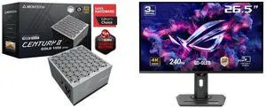 MONTECH CENTURY II - 1050W High-End ATX Gaming Power Supply - 80 Plus Gold & Cybenetics Platinum ASUS ROG Strix 27" 4K QD-OLED Gaming Monitor (XG27UCDMG) - 240Hz, 0.03ms, OLED Anti-Flicker 2.0, Custom Heatsink, OLED Care Pro, Neo Proximity MONTECH CENTURY II - 1050W High-End ATX Gaming Power Supply - 80 Plus Gold & Cybenetics Platinum ASUS ROG Strix 27" 4K QD-OLED Gaming Monitor (XG27UCDMG) - 240Hz, 0.03ms, OLED Anti-Flicker 2.0, Custom Heatsink, OLED Care Pro, Neo Proximity