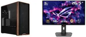 Lian Li LANCOOL 217 Genuine Walnut Wood Computer Case, Mid-Tower ATX PC Case with 5 Pre-Installed PWM Fans 2x170mm, 2x120mm & 1x140mm, Flexible PSU & Cable Installation - Black (LAN217X) ASUS ROG Strix 27" 4K QD-OLED Gaming Monitor (XG27UC Lian Li LANCOOL 217 Genuine Walnut Wood Computer Case, Mid-Tower ATX PC Case with 5 Pre-Installed PWM Fans 2x170mm, 2x120mm & 1x140mm, Flexible PSU & Cable Installation - Black (LAN217X) ASUS ROG Strix 27" 4K QD-OLED Gaming Monitor (XG27UC