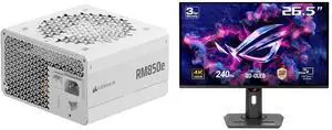 CORSAIR RM850e (2025) Fully Modular Low-Noise ATX Power Supply with 12V-2x6 Cable – ATX 3.1 & PCIe 5.1 Compliant, Cybenetics Gold Efficiency, 105°C-Rated Capacitors, Modern Standby Mode – White ASUS ROG Strix 27" 4K QD-OLED Gaming Monitor ( CORSAIR RM850e (2025) Fully Modular Low-Noise ATX Power Supply with 12V-2x6 Cable – ATX 3.1 & PCIe 5.1 Compliant, Cybenetics Gold Efficiency, 105°C-Rated Capacitors, Modern Standby Mode – White ASUS ROG Strix 27" 4K QD-OLED Gaming Monitor (