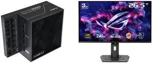 LIAN LI Edge series EG1000 Black, 1000W ATX12V v3.1, 80 PLUS PLATINUM Certified , Full Modular Power Supply ASUS ROG Strix 27" 4K QD-OLED Gaming Monitor (XG27UCDMG) - 240Hz, 0.03ms, OLED Anti-Flicker 2.0, Custom Heatsink, OLED Care Pro, Neo