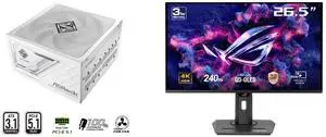 ASRock SL-1000GW Gold 1000W Full Modular Power Supply ASUS ROG Strix 27" 4K QD-OLED Gaming Monitor (XG27UCDMG) - 240Hz, 0.03ms, OLED Anti-Flicker 2.0, Custom Heatsink, OLED Care Pro, Neo Proximity Sensor, 99% DCI-P3, True 10-bit color