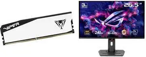Patriot Viper Elite 5 16GB 288-Pin PC RAM DDR5 6000 CL30(PC5 48000) Hynix Desktop Memory Model VEB516G6030W ASUS ROG Strix 27" 4K QD-OLED Gaming Monitor (XG27UCDMG) - 240Hz, 0.03ms, OLED Anti-Flicker 2.0, Custom Heatsink, OLED Care Pro, Neo Patriot Viper Elite 5 16GB 288-Pin PC RAM DDR5 6000 CL30(PC5 48000) Hynix Desktop Memory Model VEB516G6030W ASUS ROG Strix 27" 4K QD-OLED Gaming Monitor (XG27UCDMG) - 240Hz, 0.03ms, OLED Anti-Flicker 2.0, Custom Heatsink, OLED Care Pro, Neo