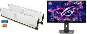 Team Group T-CREATE EXPERT 32GB (2 x 16GB) 288-Pin PC RAM DDR5 6000 (PC5 48000) Desktop Memory Model CTCWD532G6000HC30DC01 ASUS ROG Strix 27" 4K QD-OLED Gaming Monitor (XG27UCDMG) - 240Hz, 0.03ms, OLED Anti-Flicker 2.0, Custom Heatsink, OLE