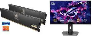 Team Group T-CREATE EXPERT 32GB (2 x 16GB) 288-Pin PC RAM DDR5 6000 (PC5 48000) Desktop Memory Model CTCED532G6000HC30DC01 ASUS ROG Strix 27" 4K QD-OLED Gaming Monitor (XG27UCDMG) - 240Hz, 0.03ms, OLED Anti-Flicker 2.0, Custom Heatsink, OLE