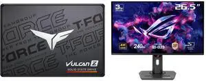 Team Group T-FORCE VULCAN Z 2.5" 256GB SATA III 3D NAND Internal Solid State Drive (SSD) T253TZ256G0C101 ASUS ROG Strix 27" 4K QD-OLED Gaming Monitor (XG27UCDMG) - 240Hz, 0.03ms, OLED Anti-Flicker 2.0, Custom Heatsink, OLED Care Pro, Neo Pr