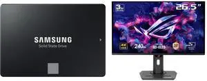 SAMSUNG 870 EVO Series 2.5" 500GB SATA III V-NAND Internal Solid State Drive (SSD) MZ-77E500B/AM ASUS ROG Strix 27" 4K QD-OLED Gaming Monitor (XG27UCDMG) - 240Hz, 0.03ms, OLED Anti-Flicker 2.0, Custom Heatsink, OLED Care Pro, Neo Proximity SAMSUNG 870 EVO Series 2.5" 500GB SATA III V-NAND Internal Solid State Drive (SSD) MZ-77E500B/AM ASUS ROG Strix 27" 4K QD-OLED Gaming Monitor (XG27UCDMG) - 240Hz, 0.03ms, OLED Anti-Flicker 2.0, Custom Heatsink, OLED Care Pro, Neo Proximity
