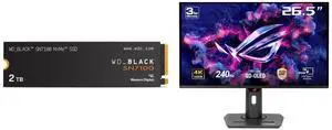 WD_BLACK SN7100 M.2 2280 2TB PCI-Express 4.0 x4 TLC 3D NAND Internal Solid State Drive (SSD) WDS200T4X0E ASUS ROG Strix 27" 4K QD-OLED Gaming Monitor (XG27UCDMG) - 240Hz, 0.03ms, OLED Anti-Flicker 2.0, Custom Heatsink, OLED Care Pro, Neo Pr