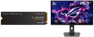 WD_BLACK 4TB SN850X NVMe Internal Gaming SSD Solid State Drive - Gen4 PCIe, M.2 2280, Up to 7,300 MB/s - WDS400T2X0E ASUS ROG Strix 27" 4K QD-OLED Gaming Monitor (XG27UCDMG) - 240Hz, 0.03ms, OLED Anti-Flicker 2.0, Custom Heatsink, OLED Care WD_BLACK 4TB SN850X NVMe Internal Gaming SSD Solid State Drive - Gen4 PCIe, M.2 2280, Up to 7,300 MB/s - WDS400T2X0E ASUS ROG Strix 27" 4K QD-OLED Gaming Monitor (XG27UCDMG) - 240Hz, 0.03ms, OLED Anti-Flicker 2.0, Custom Heatsink, OLED Care