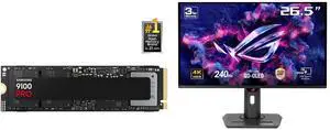 SAMSUNG SSD 9100 PRO 4TB, PCIe 5.0x4 M.2 2280, Seq. Read Speeds Up to 14,800MB/s, Best for AI Computing, Gaming, and Heavy Duty Workstations (MZ-VAP4T0B/AM) ASUS ROG Strix 27" 4K QD-OLED Gaming Monitor (XG27UCDMG) - 240Hz, 0.03ms, OLED Anti SAMSUNG SSD 9100 PRO 4TB, PCIe 5.0x4 M.2 2280, Seq. Read Speeds Up to 14,800MB/s, Best for AI Computing, Gaming, and Heavy Duty Workstations (MZ-VAP4T0B/AM) ASUS ROG Strix 27" 4K QD-OLED Gaming Monitor (XG27UCDMG) - 240Hz, 0.03ms, OLED Anti