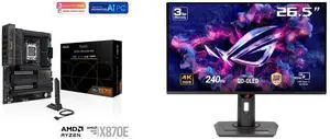 ASUS ProArt X870E-CREATOR WIFI AMD AM5 X870E ATX Motherboard PCIe 5.0 x16 slots with full support for next-gen GPUs, 16+2+2 power stages, DDR5, dual USB4, 10 Gb & 2.5 Gb LAN, WiFi 7, four M.2 slots ASUS ROG Strix 27" 4K QD-OLED Gaming Monit