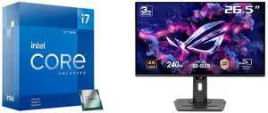 Intel Core i7-12700KF - Core i7 12th Gen Alder Lake 12-Core (8P+4E) 3.6 GHz LGA 1700 125W Desktop Processor - BX8071512700KF ASUS ROG Strix 27" 4K QD-OLED Gaming Monitor (XG27UCDMG) - 240Hz, 0.03ms, OLED Anti-Flicker 2.0, Custom Heatsink, O