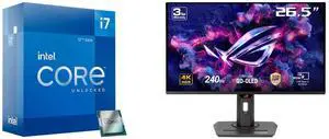 Intel Core i7-12700K - Core i7 12th Gen Alder Lake 12-Core (8P+4E) 3.6 GHz LGA 1700 125W Intel UHD Graphics 770 Desktop Processor - BX8071512700K ASUS ROG Strix 27" 4K QD-OLED Gaming Monitor (XG27UCDMG) - 240Hz, 0.03ms, OLED Anti-Flicker 2.