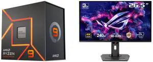 AMD Ryzen 9 7900X - Zen 4 12-Core 4.7 GHz - Socket AM5 - 170W Desktop Processor (100-100000589WOF) ASUS ROG Strix 27" 4K QD-OLED Gaming Monitor (XG27UCDMG) - 240Hz, 0.03ms, OLED Anti-Flicker 2.0, Custom Heatsink, OLED Care Pro, Neo Proximit