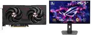SAPPHIRE PULSE Radeon RX 9060 XT Graphics Card 11350-03-20G ASUS ROG Strix 27" 4K QD-OLED Gaming Monitor (XG27UCDMG) - 240Hz, 0.03ms, OLED Anti-Flicker 2.0, Custom Heatsink, OLED Care Pro, Neo Proximity Sensor, 99% DCI-P3, True 10-bit color