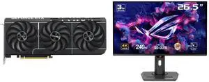 ASUS PRIME GeForce RTX 5070 Ti 16GB GDDR7 OC Edition PCI Express 5.0 DLSS 4.0 Graphics Card PRIME-RTX5070TI-O16G ASUS ROG Strix 27" 4K QD-OLED Gaming Monitor (XG27UCDMG) - 240Hz, 0.03ms, OLED Anti-Flicker 2.0, Custom Heatsink, OLED Care Pro