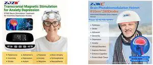 ZJZK Tms Therapy Transcranial Magnetic Stimulation Machine For Parkinson Schizophrenia Insomnia Depression Stroke Treatment ZJZK 810nm near-infrared light Helmet brain photobiomodulation improve brain health