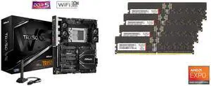 Motherboard Memory (Server Memory) Combo -  ASRock TRX50 WS Bundle with  V-color TRA532G72D834Q