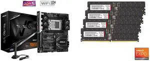Motherboard Memory (Server Memory) Combo -  ASRock TRX50 WS Bundle with  V-color TRA564G56D436Q