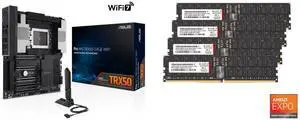 Motherboard Memory (Server Memory) Combo -  ASUS PRO WS TRX50-SAGE WIFI Bundle with  V-color TRA564G56D436Q