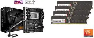 Motherboard Memory (Server Memory) Combo -  ASRock TRX50 WS Bundle with  V-color TRA532G60S432Q