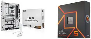Motherboard CPU Combo -  ASUS B850 MAX GAMING WIFI W Bundle with AMD 7600X