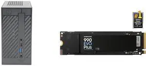 ASRock DESKMINI 310W Mini / Booksize Barebone System SAMSUNG 990 EVO PLUS SSD 1TB, PCIe Gen 4x4 | Gen 5x2 M.2 2280, Speeds Up-to 7,150 MB/s, Upgrade Storage for PC/Laptops, HMB Technology and Intelligent Turbowrite 2.0 (MZ-V9S1T0B/AM)