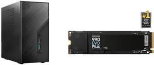 ASRock DeskMini B760 Series Black Mini PC Barebone System,Supports 14th, 13th & 12th Gen Intel ,Multi Video Output, 155 x 155 x 80 mm (1.92L) SAMSUNG 990 EVO PLUS SSD 2TB, PCIe Gen 4x4 | Gen 5x2 M.2 2280, Speeds Up-to 7,250 MB/s, Upgrade St