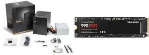 ASRock DeskMeet X600 Series Barebone mini PC , Supports AMD Socket AM5 Ryzen™ 9000&8000&7000 Series Processors, up to 65W, support 4 x DDR5 DIMMs, up to 7200+ MHz (OC), 256GB Memory. SAMSUNG 990 PRO SSD 4TB PCIe 4.0 M.2 2280 Internal Solid