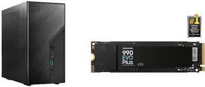 ASRock DeskMini B760 Series Black Mini PC Barebone System,Supports 14th, 13th & 12th Gen Intel ,Multi Video Output, 155 x 155 x 80 mm (1.92L) SAMSUNG 990 EVO PLUS SSD 4TB, PCIe Gen 4x4 | Gen 5x2 M.2 2280, Speeds Up-to 7,250 MB/s, Upgrade St