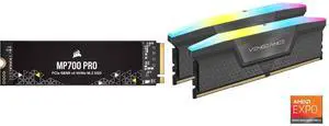 SSD Memory Combo -  Corsair CSSD-F2000GBMP700PNH Bundle with  Corsair CMH32GX5M2B6000Z28