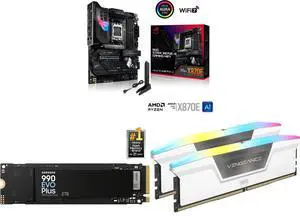 Motherboard SSD Memory Combo - ASUS ROG STRIX X870E-E GAMING WIFI Bundle with SAMSUNG MZ-V9S2T0B/AM and Corsair CMH32GX5M2E6000C36W Motherboard SSD Memory Combo - ASUS ROG STRIX X870E-E GAMING WIFI Bundle with SAMSUNG MZ-V9S2T0B/AM and Corsair CMH32GX5M2E6000C36W