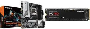 Motherboard SSD Combo -  GIGABYTE B650M GAMING PLUS WIFI Bundle with  SAMSUNG MZ-V9P1T0B/AM