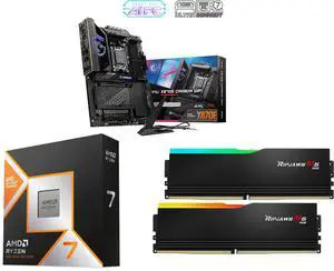 Motherboard CPU Memory Combo -  MSI MPG X870E CARBON WIFI Bundle with  AMD 100-100001084WOF  and G.SKILL F5-6000J3636F16GX2-RM5RK