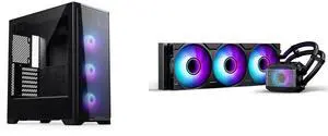 Computer Case CPU Cooler Combo -  Phanteks PH-EC370A_DBK01 Bundle with  Phanteks PH-GO360M25G2_DBK02