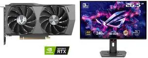 ZOTAC GAMING GeForce RTX 3060 Twin Edge 12GB GDDR6 192-bit 15 Gbps PCIE 4.0 Gaming Graphics Card, IceStorm 2.0 Cooling, Active Fan Control, FREEZE Fan Stop, ZT-A30600E-10M ASUS ROG Strix 27" 4K QD-OLED Gaming Monitor (XG27UCDMG) - 240Hz, 0.