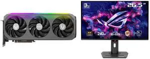 ZOTAC AMP Extreme Infinity GeForce RTX 5080 16GB 256-Bit GDDR7 PCI-Express 5.0 DLSS 4.0 Graphics Card ZT-B50800B-10P ASUS ROG Strix 27" 4K QD-OLED Gaming Monitor (XG27UCDMG) - 240Hz, 0.03ms, OLED Anti-Flicker 2.0, Custom Heatsink, OLED Care