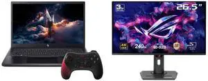 Acer Nitro V - 15.6" GeForce RTX 4050 Laptop GPU - Intel Core i7-13620H - 16GB Memory - 512 GB PCIe SSD - Windows 11 Home Gaming Laptop - 144 Hz IPS (ANV15-51-717H ) ASUS ROG Strix 27" 4K QD-OLED Gaming Monitor (XG27UCDMG) - 240Hz, 0.03ms,
