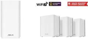 ASUS ZenWiFi BD5 Outdoor Dual-band WiFi 7 Mesh, 5000 Mbps, 2500 sq. ft. (1pk), Dual 2.5G Ports, IP65, PoE Powered, Wall and Pole Mount, VPNs ASUS ZenWiFi BD4 (3-Pack) Dual-Band WiFi 7 Mesh, 3600 Mbps, 6500 sq.ft, Dual 2.5G Ports, Security a