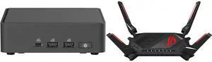 Mini-PC Wireless Router Combo -  ASUS RNUC15CRKC50000U Bundle with  ASUS GT-AX6000/CA