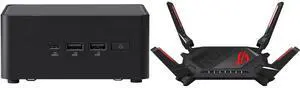 Mini-PC Wireless Router Combo -  ASUS RNUC14RVHU50000UI Bundle with  ASUS GT-AX6000/CA