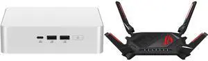 Mini-PC Wireless Router Combo -  ASUS RNUC15CRSU70000U Bundle with  ASUS GT-AX6000/CA