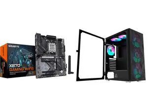 Motherboard Computer Case Combo -  GIGABYTE X870 GAMING WIFI6 Bundle with  Montech X3 Mesh (B)