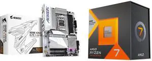 Motherboard CPU Combo - GIGABYTE B650E AORUS ELITE X ICE Bundle with AMD 7800X3D
