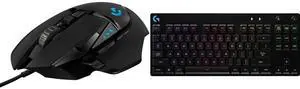 Logitech G502 HERO High Performance Wired Gaming Mouse, HERO 25K Sensor, 25,600 DPI, RGB, Adjustable Weights, 11 Programmable Buttons, On-Board Memory, PC / Mac Logitech G PRO Mechanical Gaming Keyboard, Ultra Portable Tenkeyless Design, De