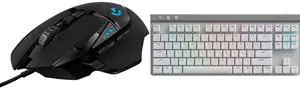 Logitech G502 HERO High Performance Wired Gaming Mouse, HERO 25K Sensor, 25,600 DPI, RGB, Adjustable Weights, 11 Programmable Buttons, On-Board Memory, PC / Mac Logitech G515 LIGHTSPEED TKL Low Profile Wireless Gaming Keyboard - GL Red Line