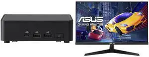 ASUS NUC 14 Pro RNUC14RVKU70000UI slim Barebone kit (mini PC)with Intel 14th Gen Core Ultra 7 155H, Dual Storage Design, Thunderbolt™ 4, Wi-Fi 6E & Bluetooth 5.3 - Memory and Storage Sold Separately ASUS VY249HGR Eye Care Gaming Monitor – 2