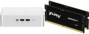 ASUS NUC 15 Pro+ Barebone Mini PC with Intel Core Ultra 7 255H  CPU, 2x DDR5 SO-Dimm Slots, Dual Storage Design, Thunderbolt™ 4, Wi-Fi 7, Aluminum Chassis  - Memory and Storage Sold Separately Kingston FURY Impact 32GB (2 x 16GB) 262-Pin DD
