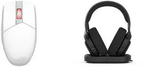 Asus ROG Strix Impact III Wireless Gaming Mouse - 57g Lightweight, 36K DPI, Bluetooth & 2.4GHz, Up to 618hrs Battery Life, Replaceable Switches - White Fractal Design Scape Dark RGB Wireless Gaming Headset w/ Immersive Audio, USB Dongle & B