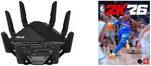 Wireless Router Downloadable Software - Games Combo -  ASUS RT-BE96U Bundle with  2K GAMES 84819